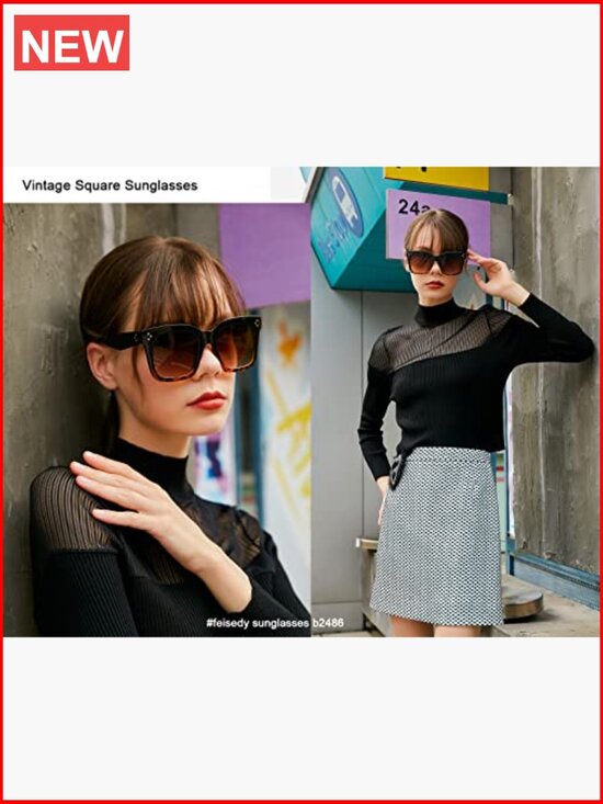 Vintage Square Gradient Sunglasses UV400 Protection Polarized main image 4